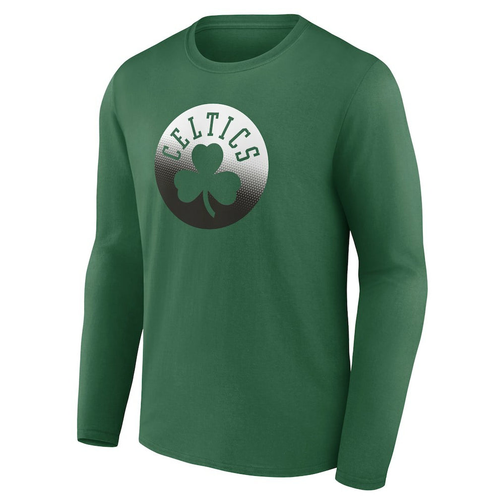 Boston Celtics Gradient Logo Long Sleeve T-Shirt Kelly Green - NBA