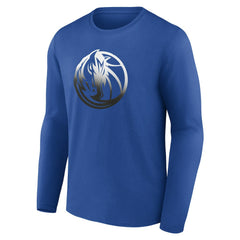 Dallas Mavericks Gradient Logo Long Sleeve T-Shirt Blue - NBA