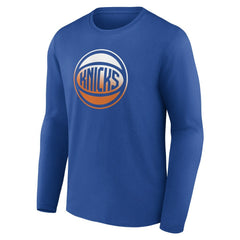 New York Knicks Gradient Logo Long Sleeve T-Shirt Blue - NBA