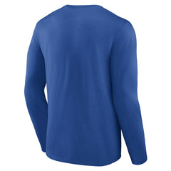 New York Knicks Gradient Logo Long Sleeve T-Shirt Blue - NBA