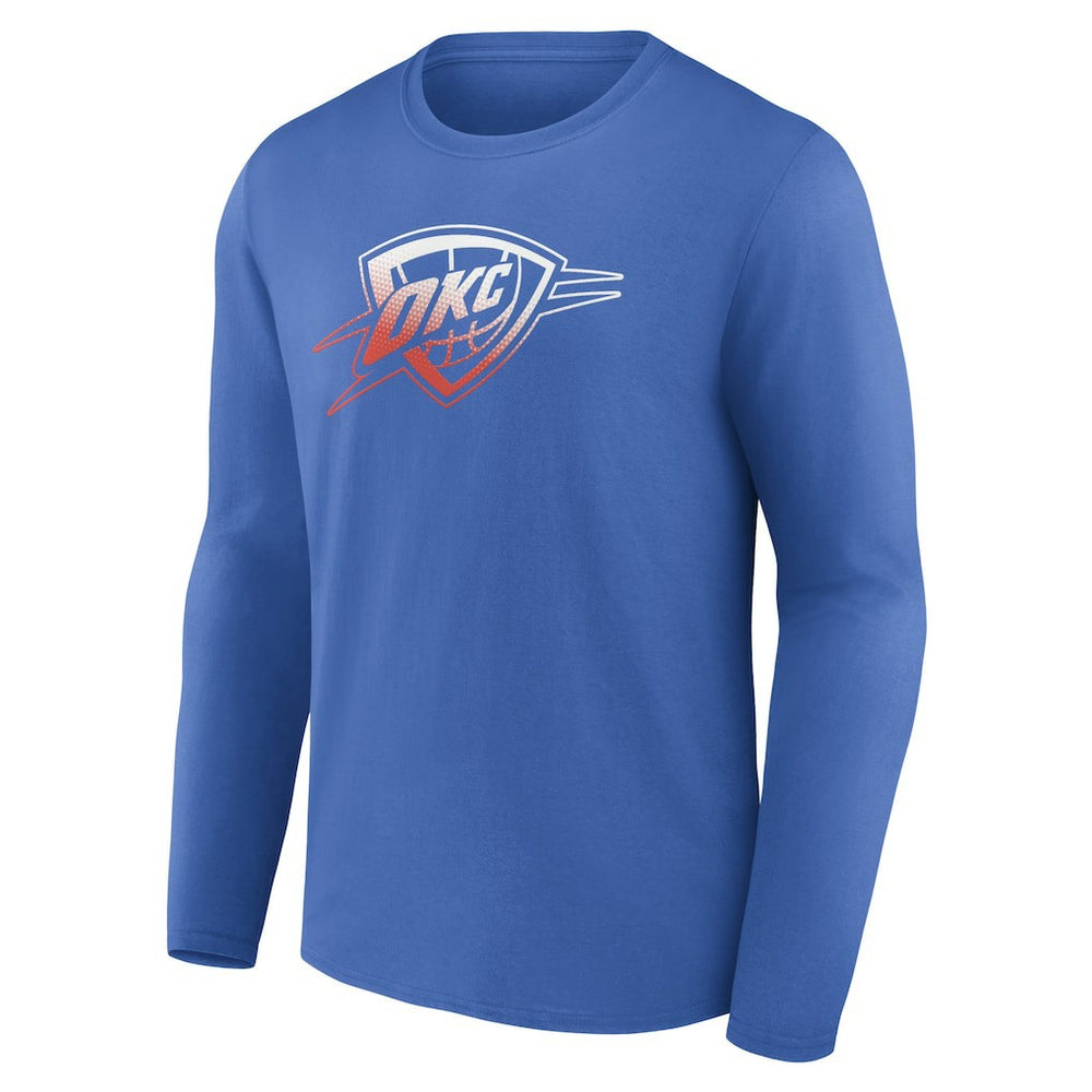 Oklahoma City Thunder Gradient Logo Long Sleeve T-Shirt Blue - NBA
