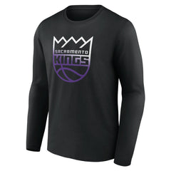 Sacramento Kings Gradient Logo Long Sleeve T-Shirt Black - NBA