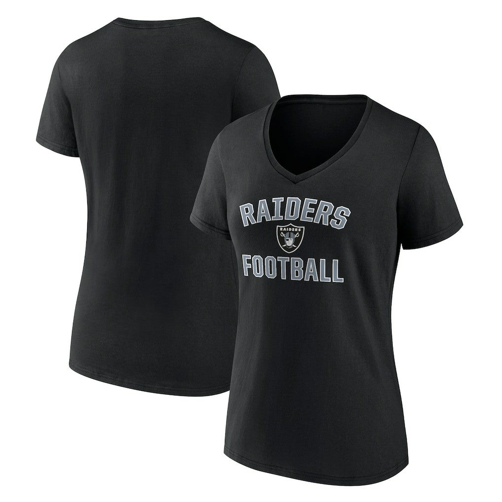 Las Vegas Raiders Victory Arch V-Neck T-Shirt Black | NFL