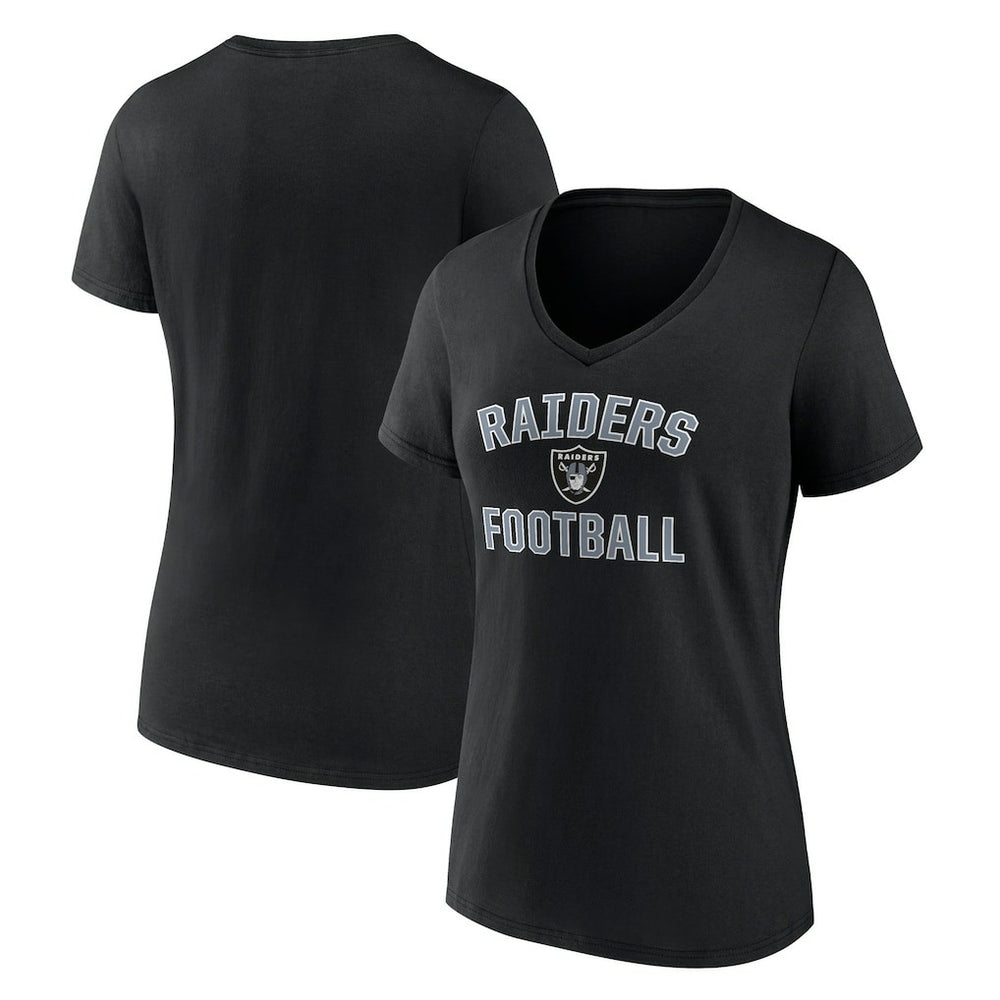 Las Vegas Raiders Victory Arch V-Neck T-Shirt Black | NFL