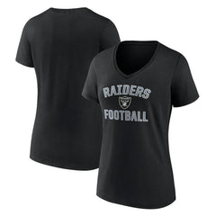 Las Vegas Raiders Victory Arch V-Neck T-Shirt Black | NFL