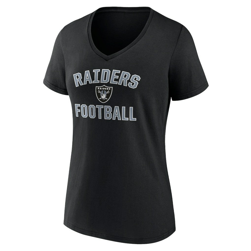 Las Vegas Raiders Victory Arch V-Neck T-Shirt Black | NFL