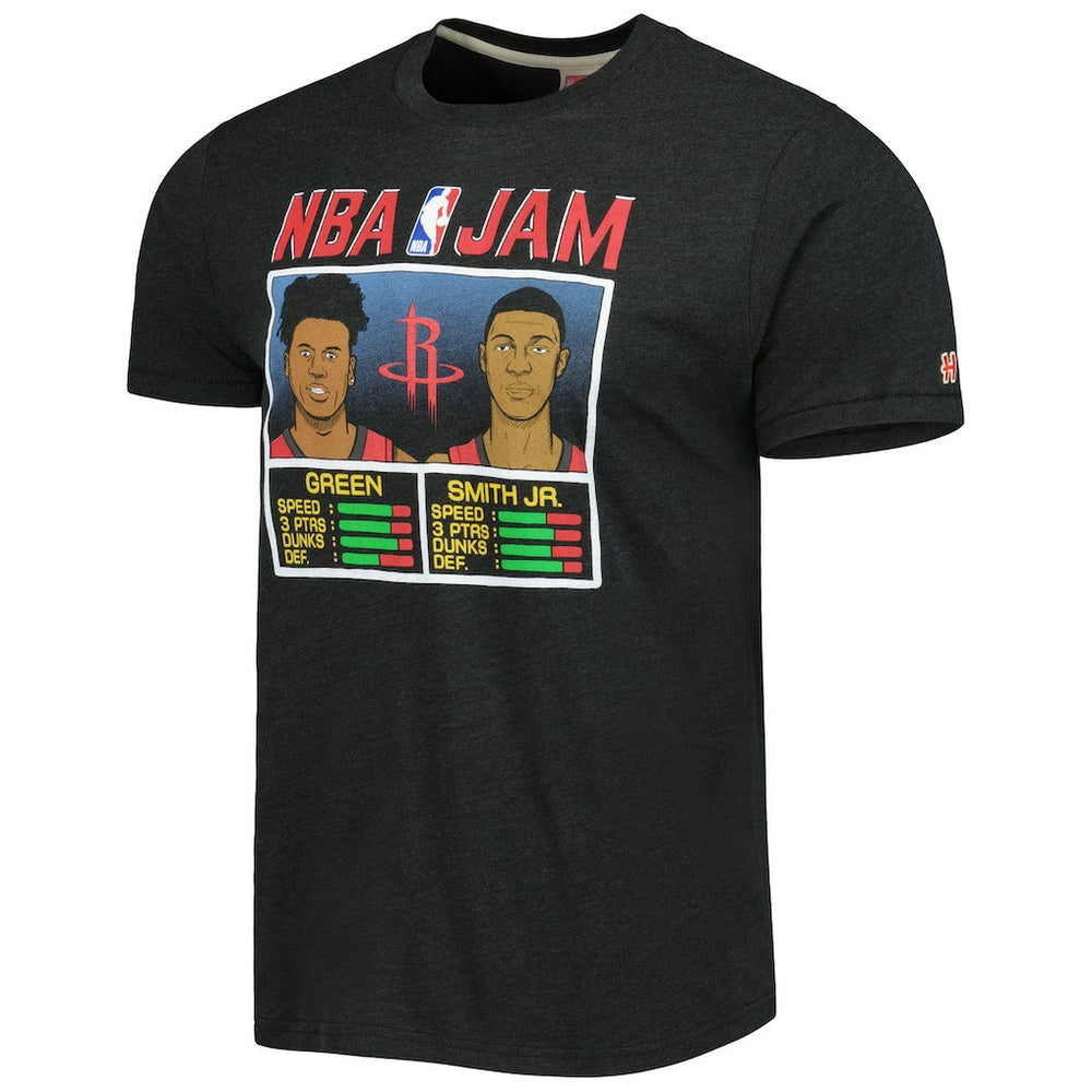 Jalen Green & Jabari Smith Jr. Houston Rockets Homage NBA Jam Tri-Blend T-Shirt Charcoal - NBA