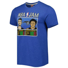 Franz Wagner & Paolo Banchero Orlando Magic Homage NBA Jam Tri-Blend T-Shirt Blue - NBA