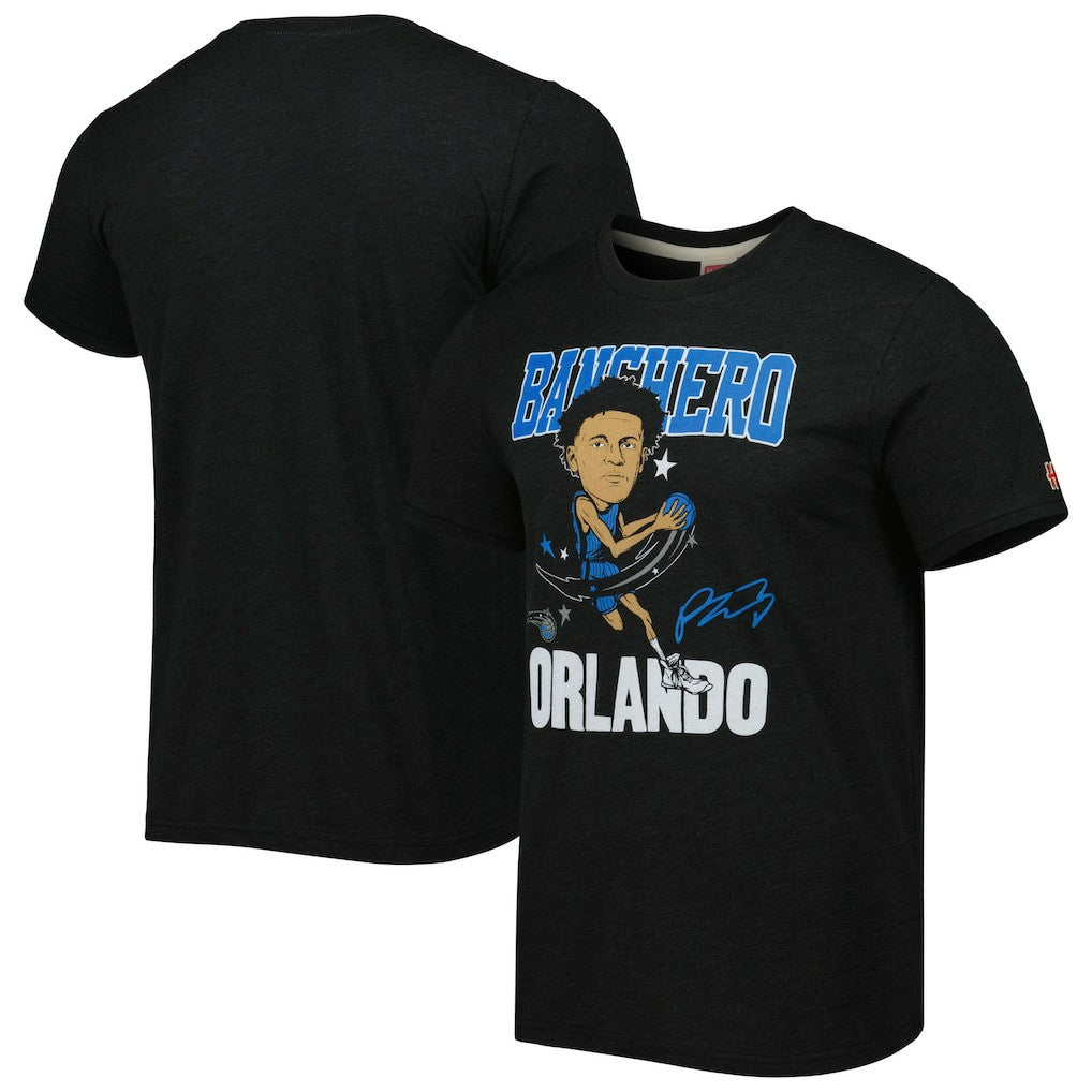 Paolo Banchero Orlando Magic Homage Caricature Tri-Blend T-Shirt Charcoal - NBA