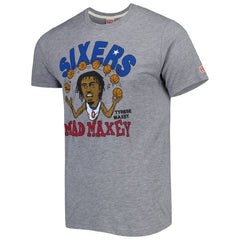 Tyrese Maxey Philadelphia 76ers Homage Caricature Tri-Blend T-Shirt Gray - NBA