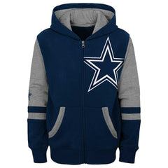 Dallas Cowboys Youth Colorblock Full-Zip Hoodie Navy | NFL