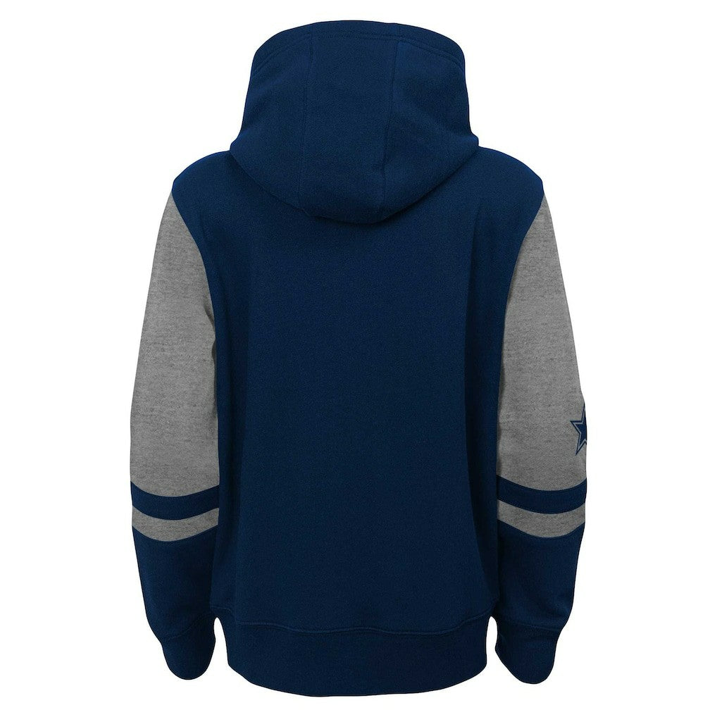 Dallas Cowboys Youth Colorblock Full-Zip Hoodie Navy | NFL