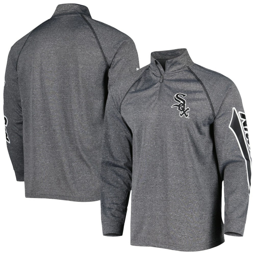 Chicago White Sox Stitches Wordmark Raglan Quarter-Zip Top - MLB