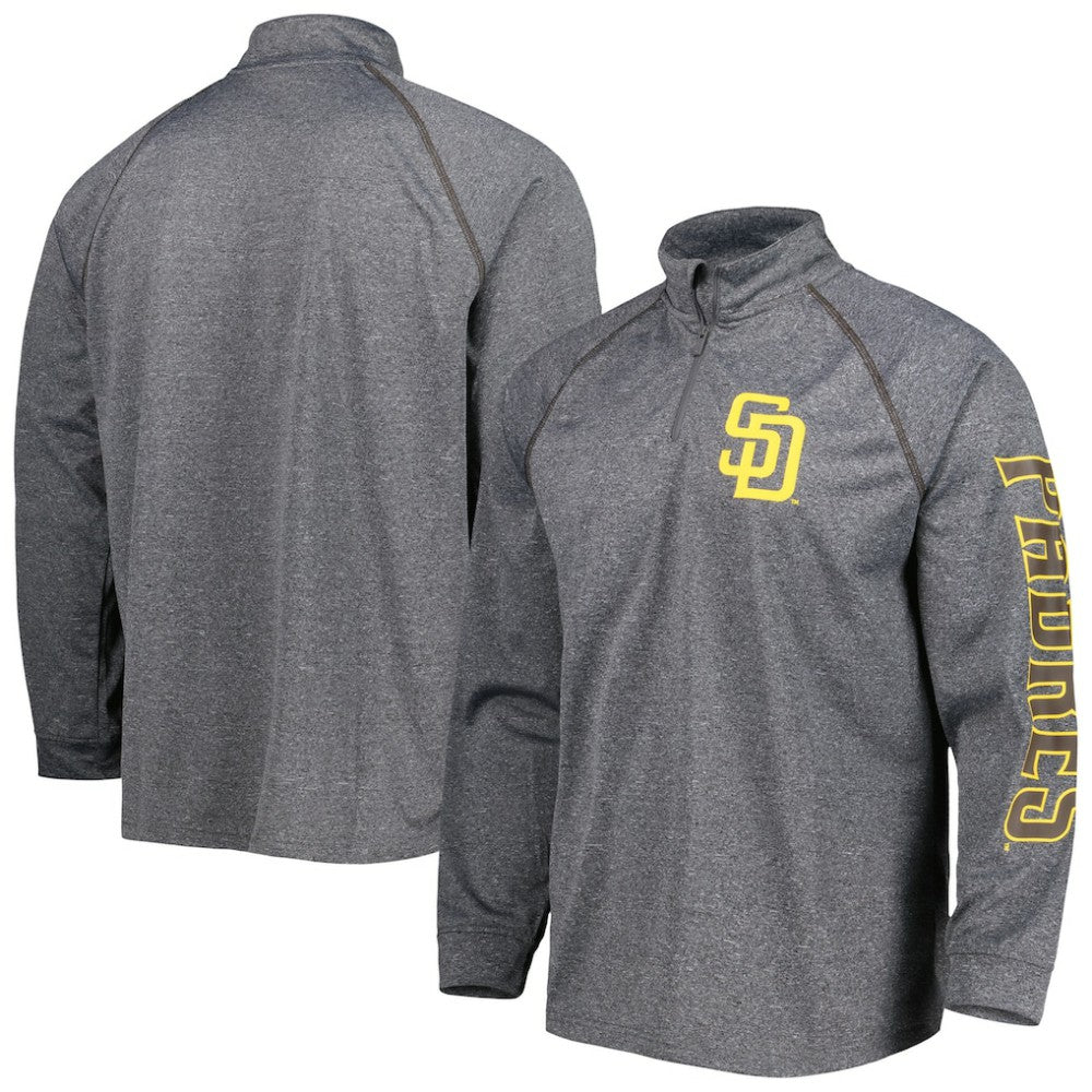 San Diego Padres Stitches Wordmark Raglan Quarter-Zip Top - MLB
