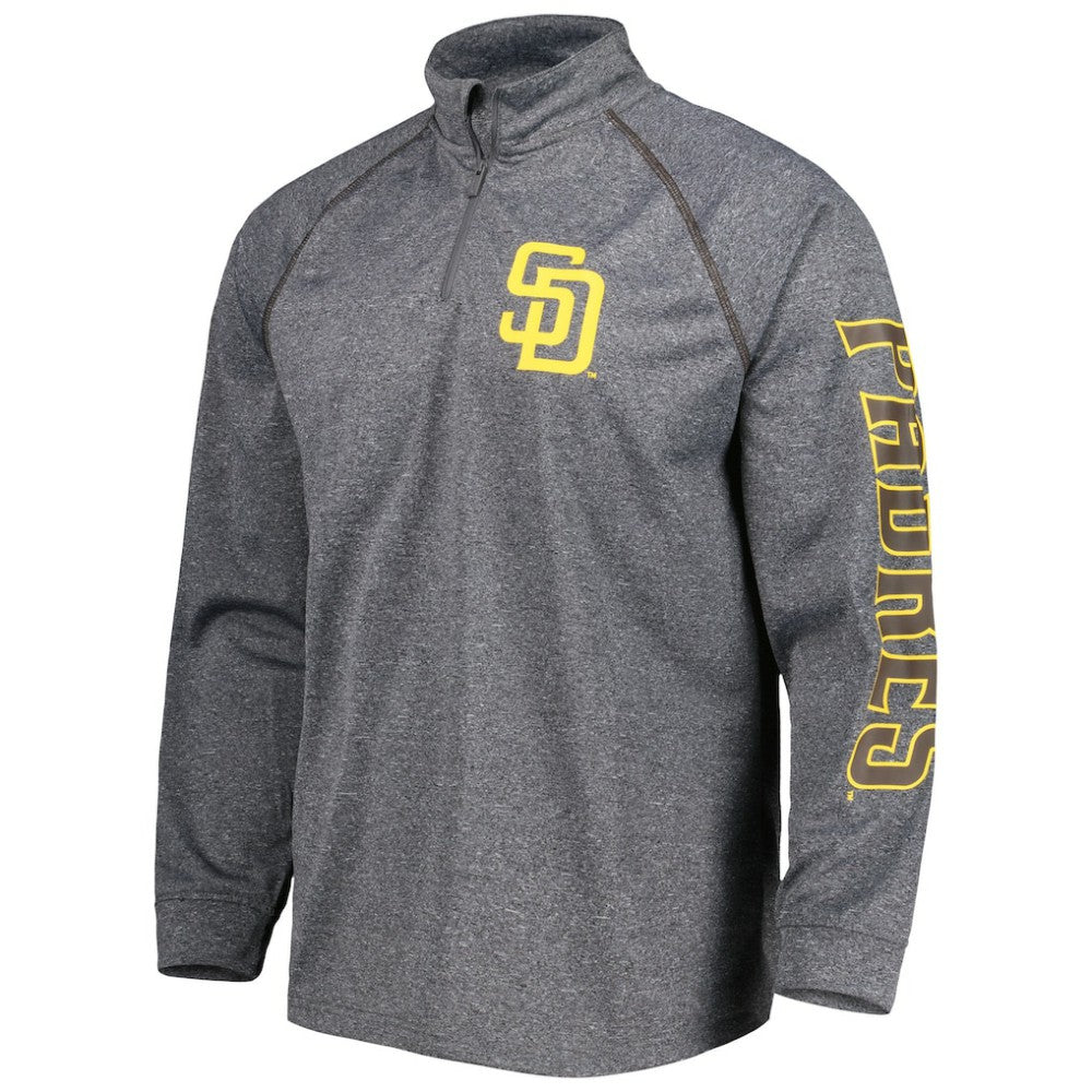 San Diego Padres Stitches Wordmark Raglan Quarter-Zip Top - MLB