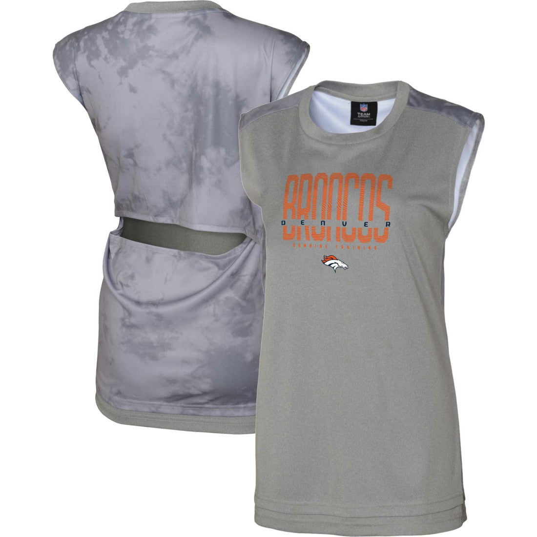 Denver Broncos Women's No Sweat Tank Top Gray | NFL