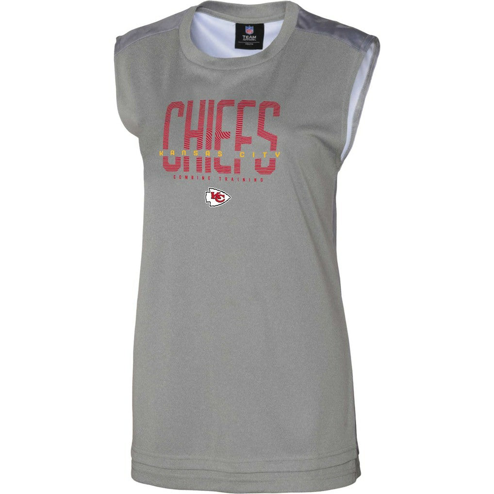 Kansas City Chiefs Women's No Sweat Tank Top Gray | NFL