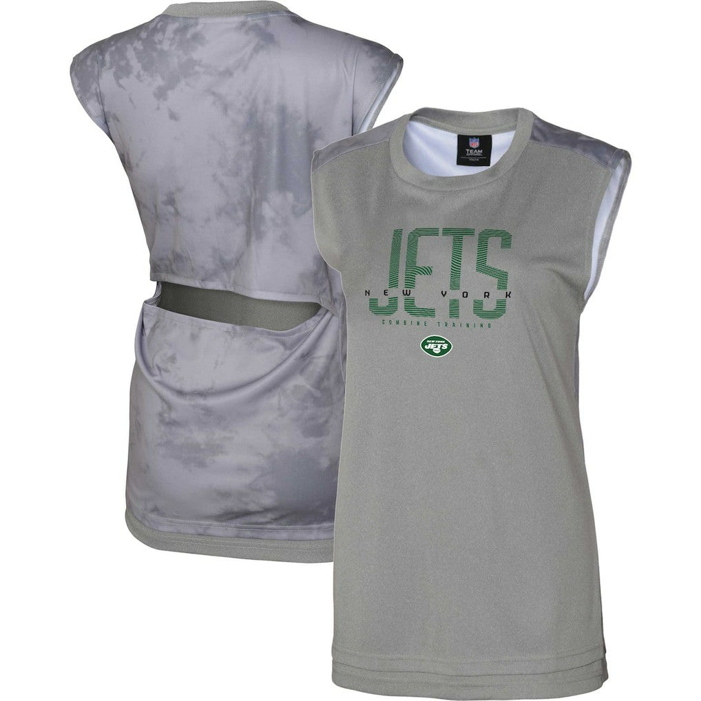 New York Jets Women's No Sweat Tank Top Gray | NFL