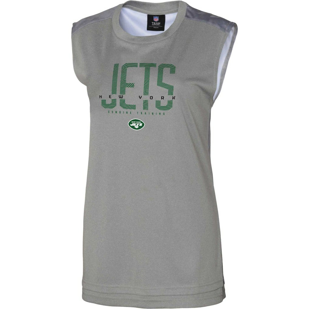 New York Jets Women's No Sweat Tank Top Gray | NFL