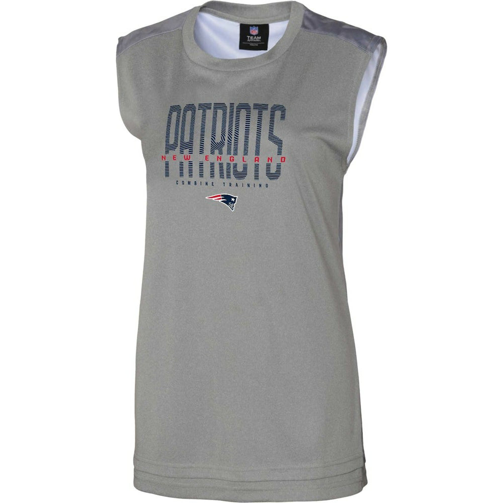 New England Patriots Women's No Sweat Tank Top Gray | NFL