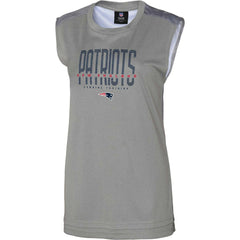 New England Patriots Women's No Sweat Tank Top Gray | NFL