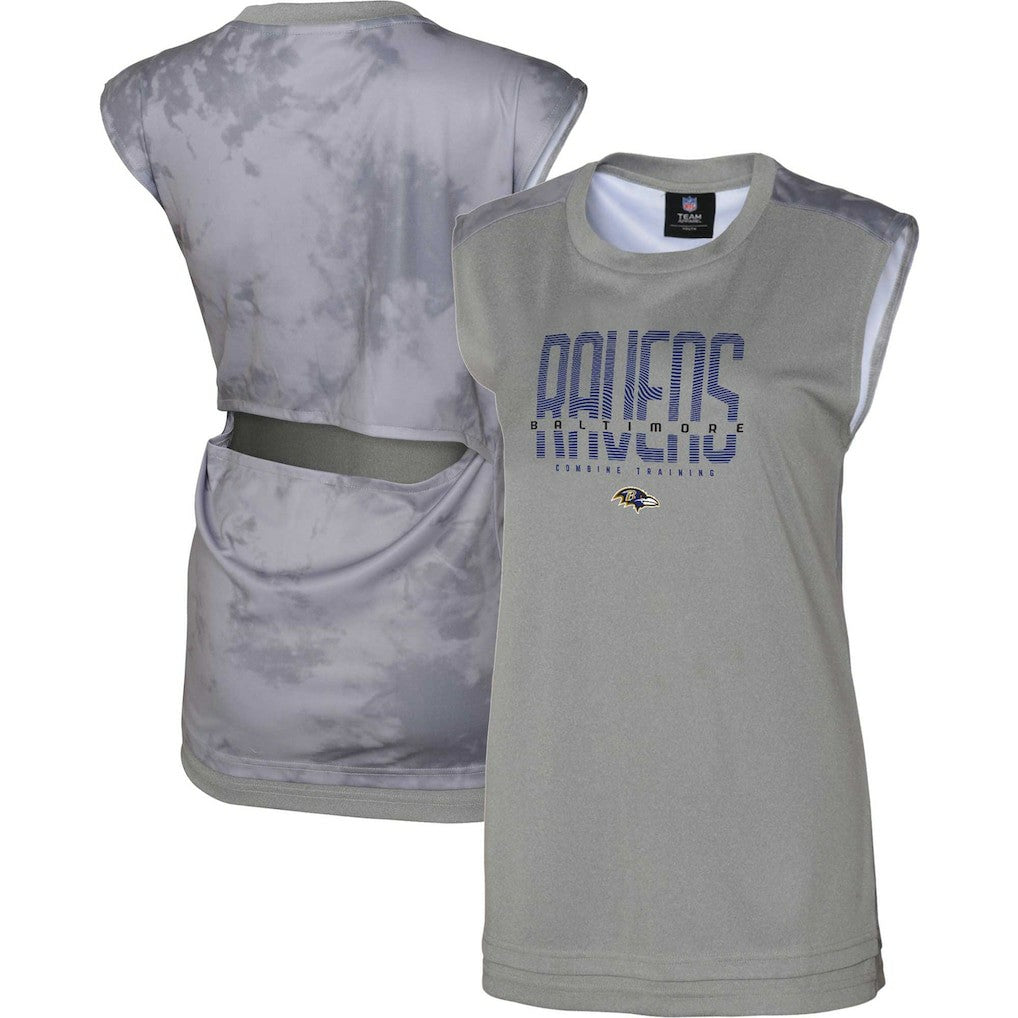 Baltimore Ravens Women's No Sweat Tank Top Gray | NFL