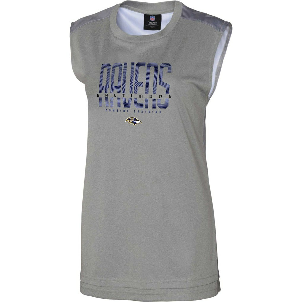 Baltimore Ravens Women's No Sweat Tank Top Gray | NFL