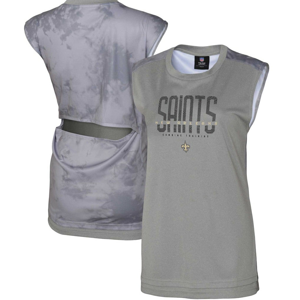 New Orleans Saints Women's No Sweat Tank Top Gray | NFL