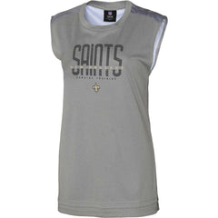 New Orleans Saints Women's No Sweat Tank Top Gray | NFL