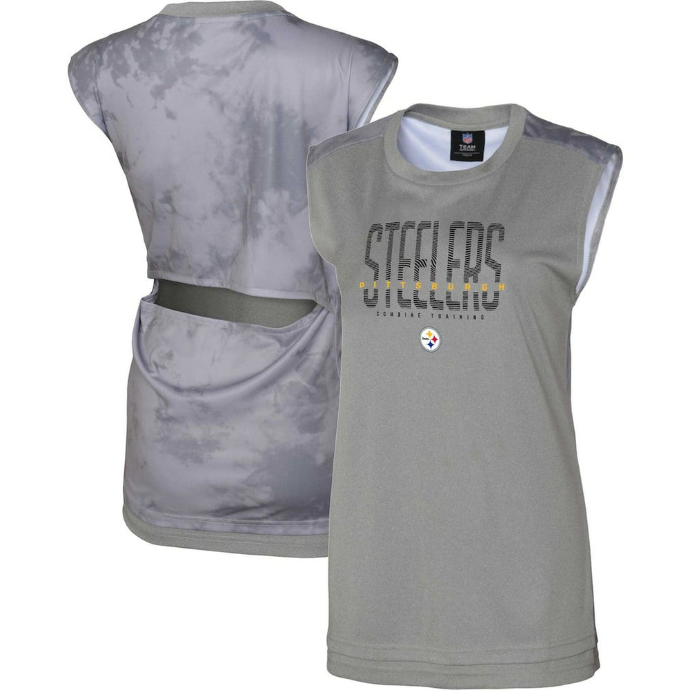 Pittsburgh Steelers Women's No Sweat Tank Top Gray | NFL