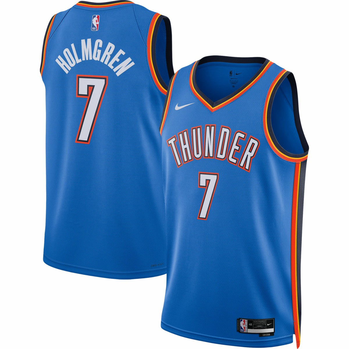 Chet Holmgren Oklahoma City Thunder Unisex 2022 NBA Draft First Round Pick Player Swingman Jersey Icon Edition Blue - NBA