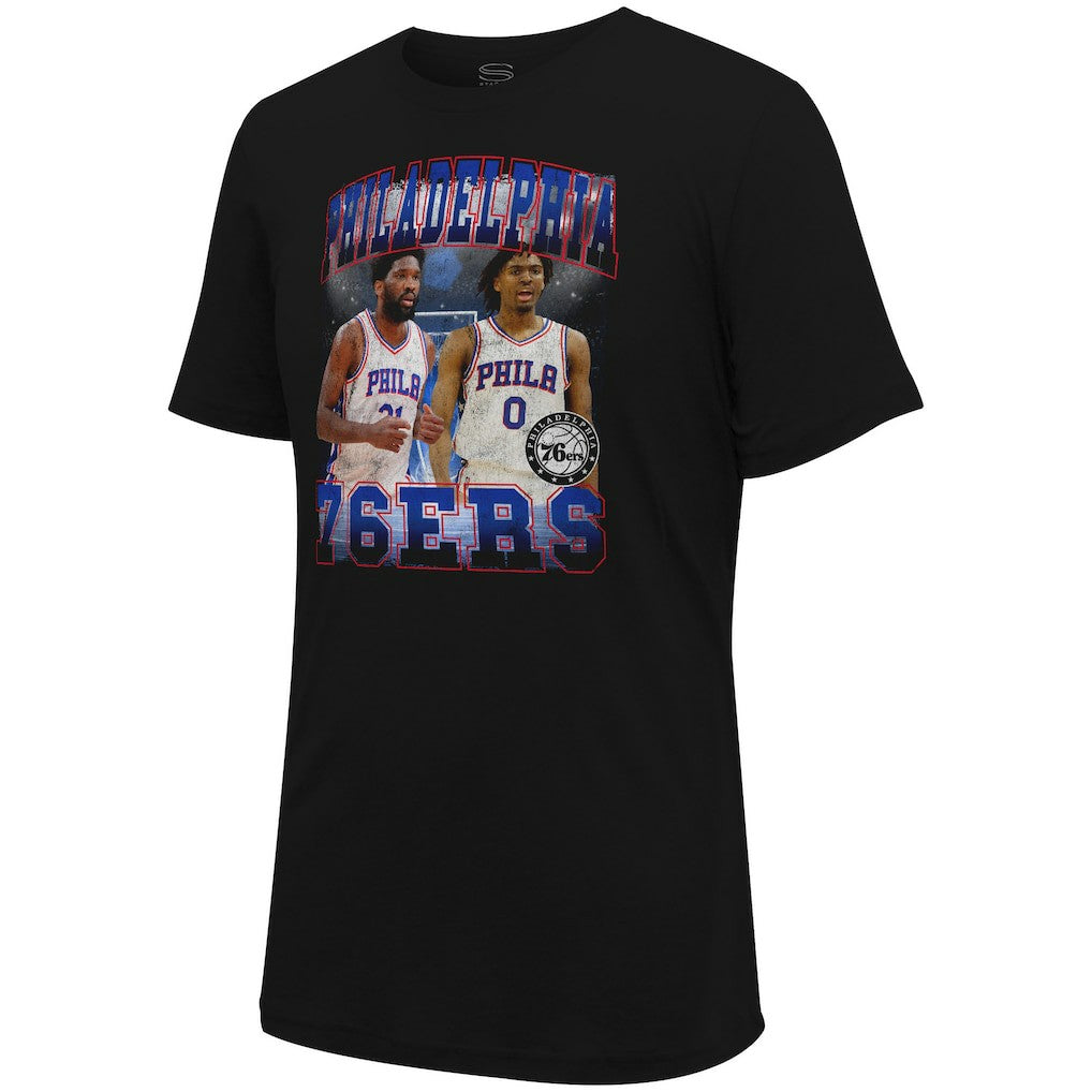 Joel Embiid & Tyrese Maxey Philadelphia 76ers Stadium Essentials Unisex Player Duo T-Shirt Black - NBA