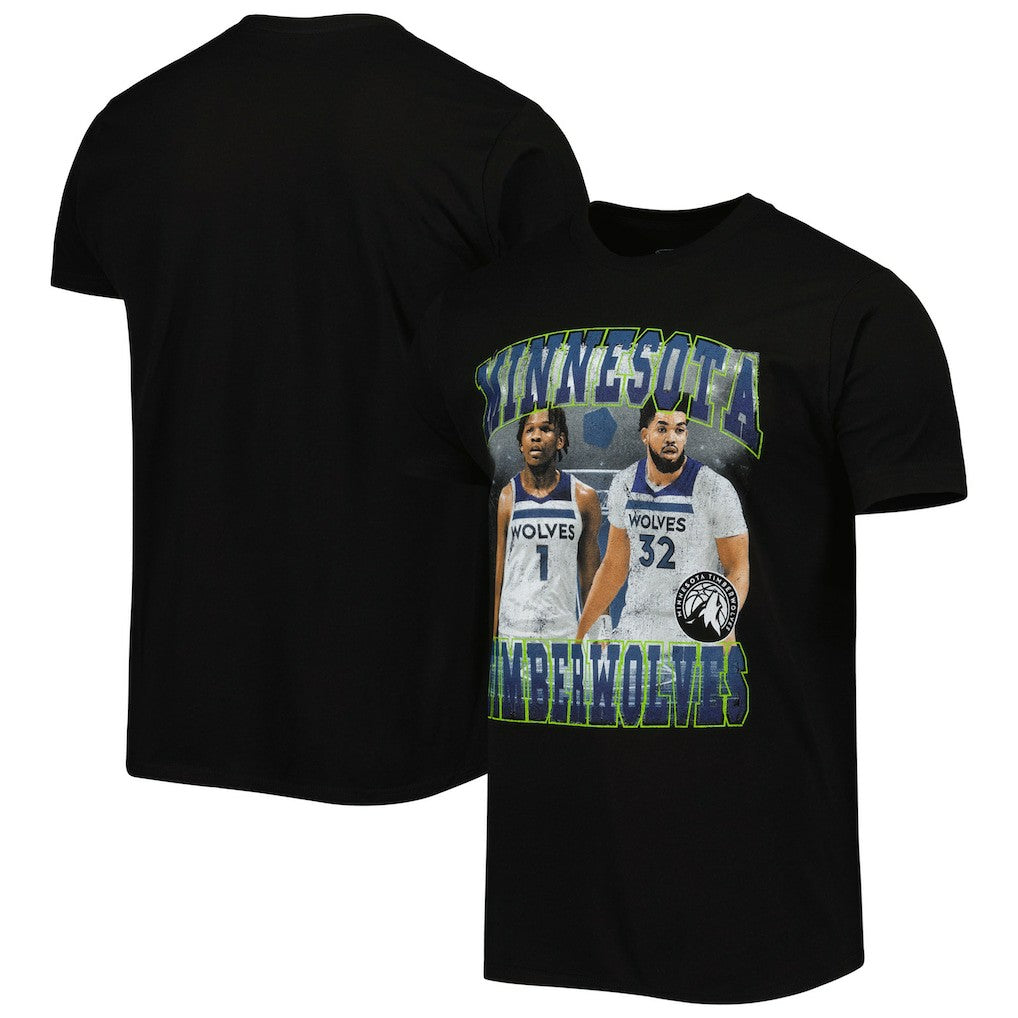 Anthony Edwards & Karl-Anthony Towns Minnesota Timberwolves Stadium Essentials Unisex Player Duo T-Shirt Black - NBA