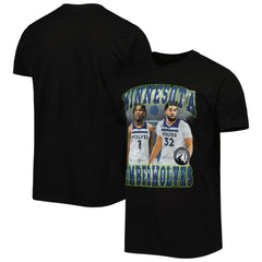 Anthony Edwards & Karl-Anthony Towns Minnesota Timberwolves Stadium Essentials Unisex Player Duo T-Shirt Black - NBA