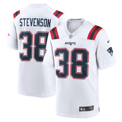 Rhamondre Stevenson New England Patriots Game Player Jersey White | Nike for Sale