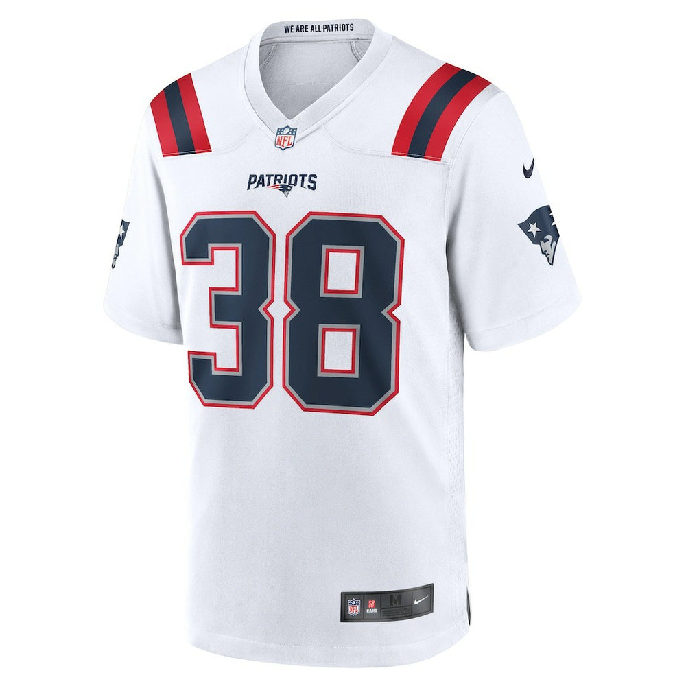 Rhamondre Stevenson New England Patriots Game Player Jersey White | Nike for Sale