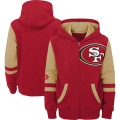 San Francisco 49ers Preschool Stadium Color Block Full-Zip Hoodie Scarlet | NFL