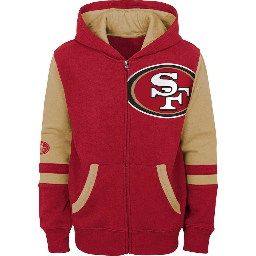 San Francisco 49ers Preschool Stadium Color Block Full-Zip Hoodie Scarlet | NFL
