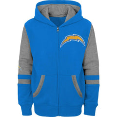 Los Angeles Chargers Preschool Stadium Color Block Full-Zip Hoodie Powder Blue | NFL