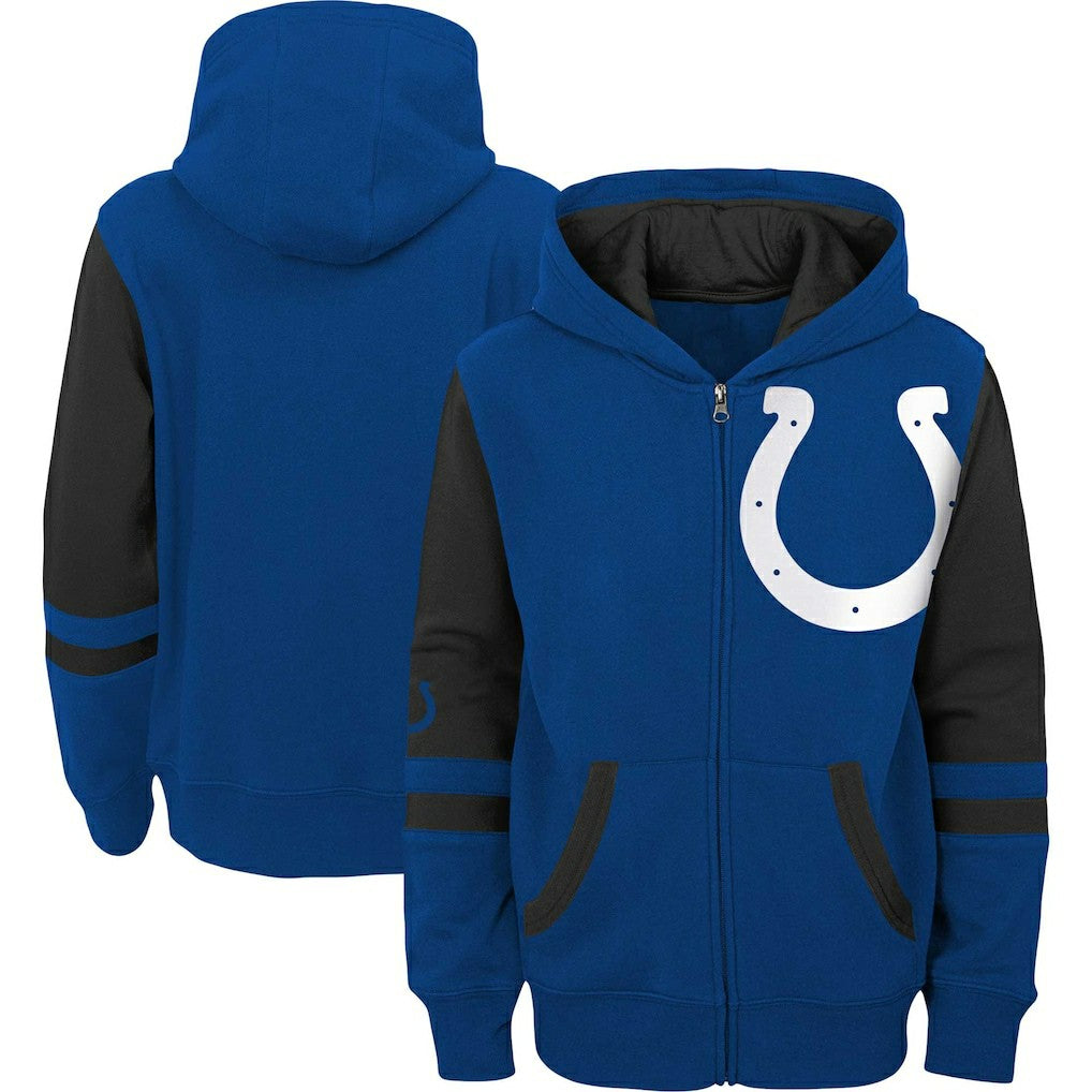 Indianapolis Colts Preschool Stadium Color Block Full-Zip Hoodie Royal | NFL