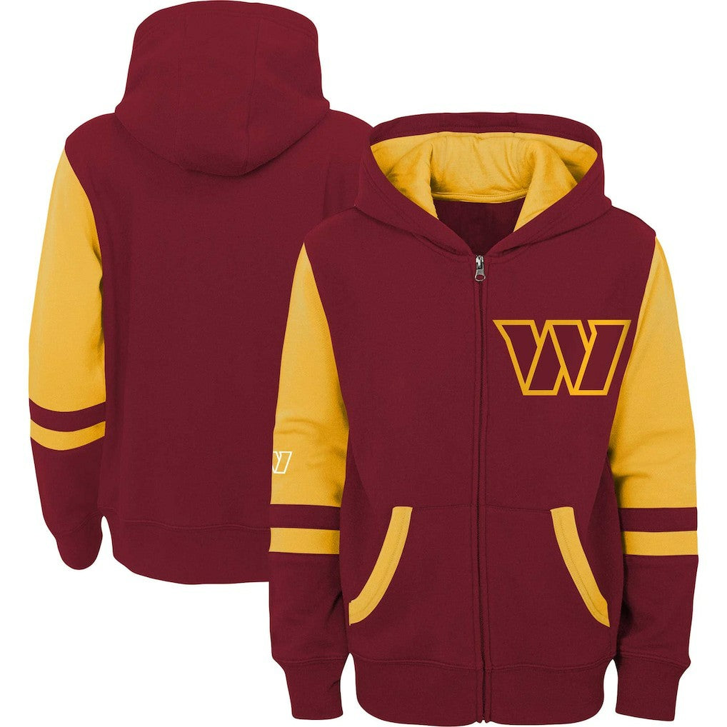 Washington Commanders Preschool Stadium Color Block Full-Zip Hoodie Burgundy | NFL