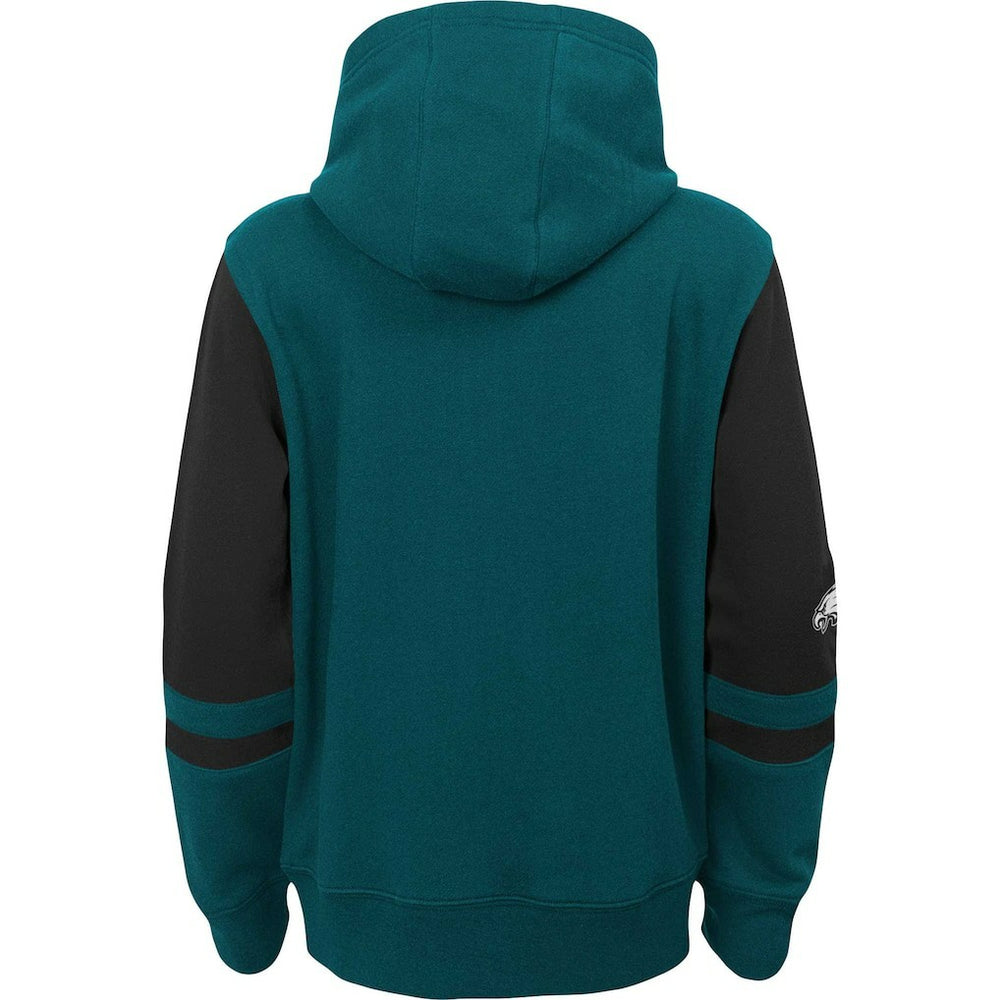 Philadelphia Eagles Preschool Stadium Color Block Full-Zip Hoodie Green | NFL