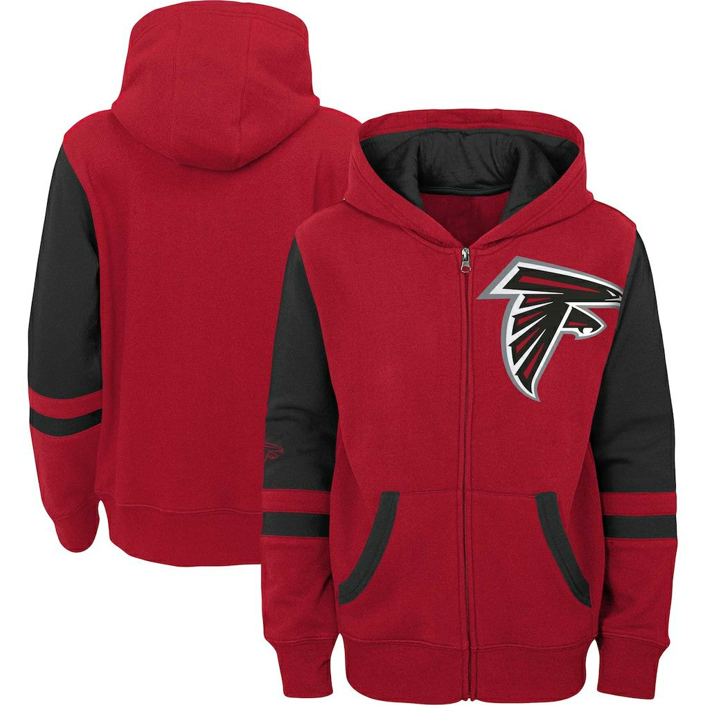 Atlanta Falcons Preschool Stadium Color Block Full-Zip Hoodie Red | NFL