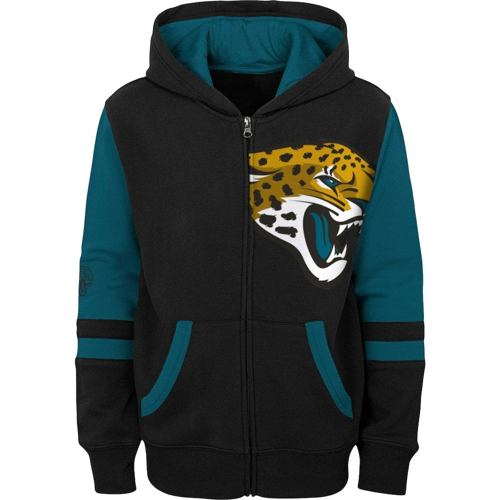 Jacksonville Jaguars Preschool Stadium Color Block Full-Zip Hoodie Black | NFL