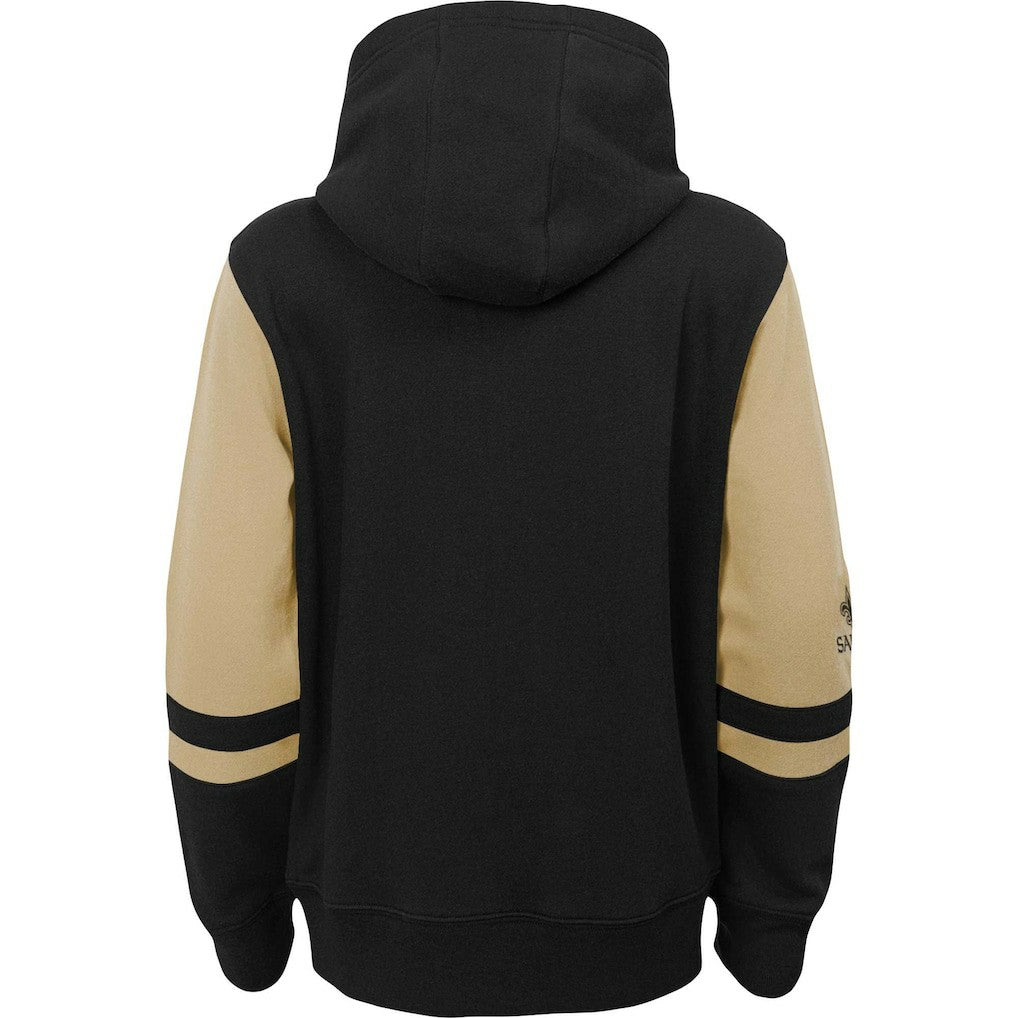 New Orleans Saints Preschool Stadium Color Block Full-Zip Hoodie Black | NFL