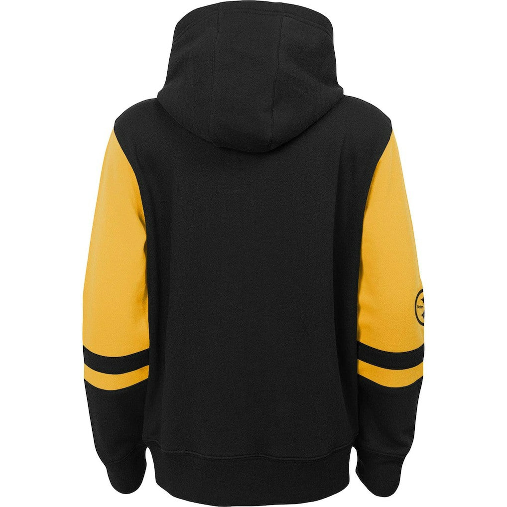 Pittsburgh Steelers Preschool Stadium Color Block Full-Zip Hoodie Black | NFL