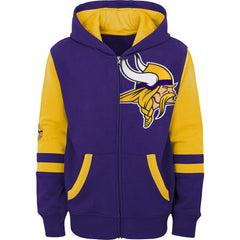 Minnesota Vikings Preschool Stadium Color Block Full-Zip Hoodie Purple | NFL