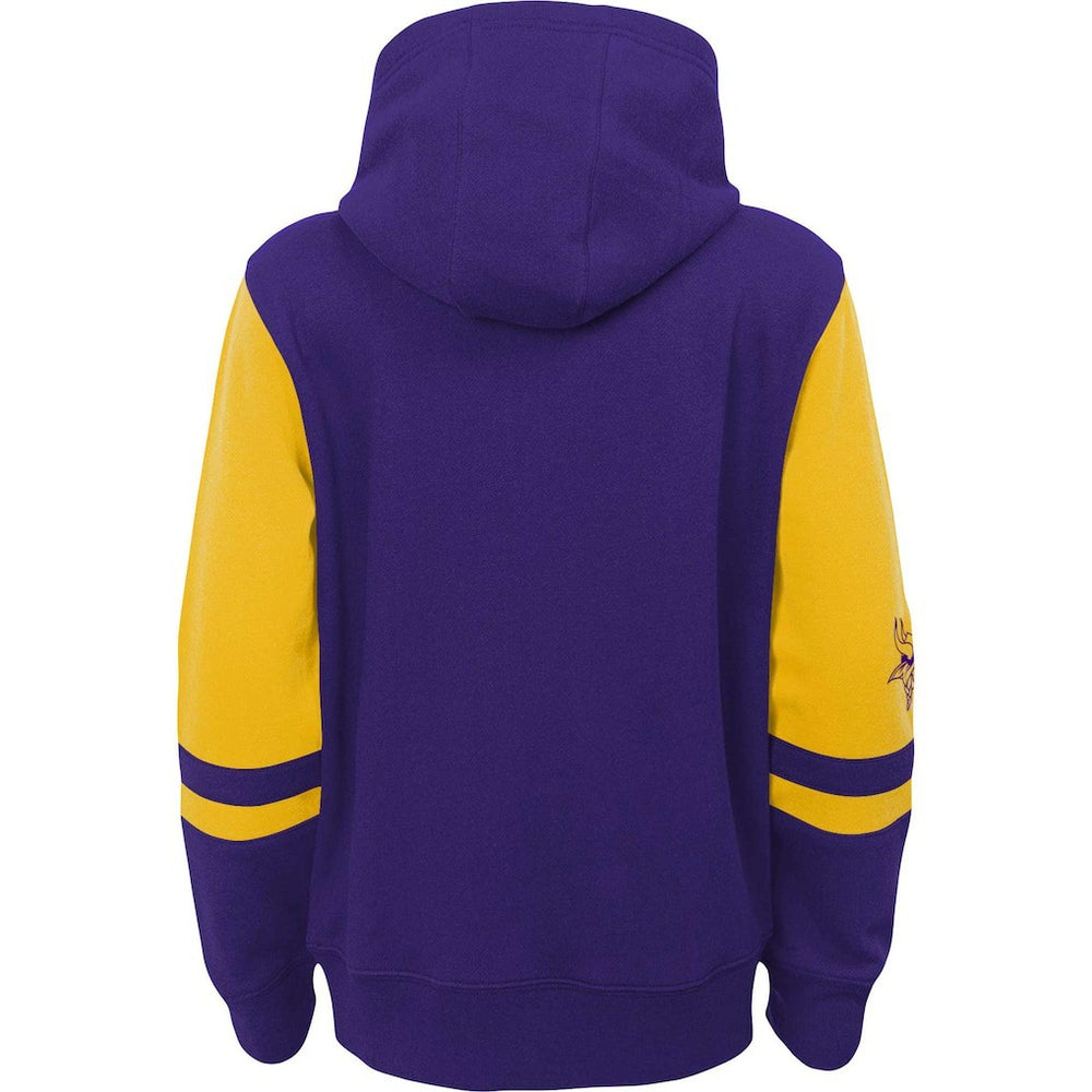 Minnesota Vikings Preschool Stadium Color Block Full-Zip Hoodie Purple | NFL