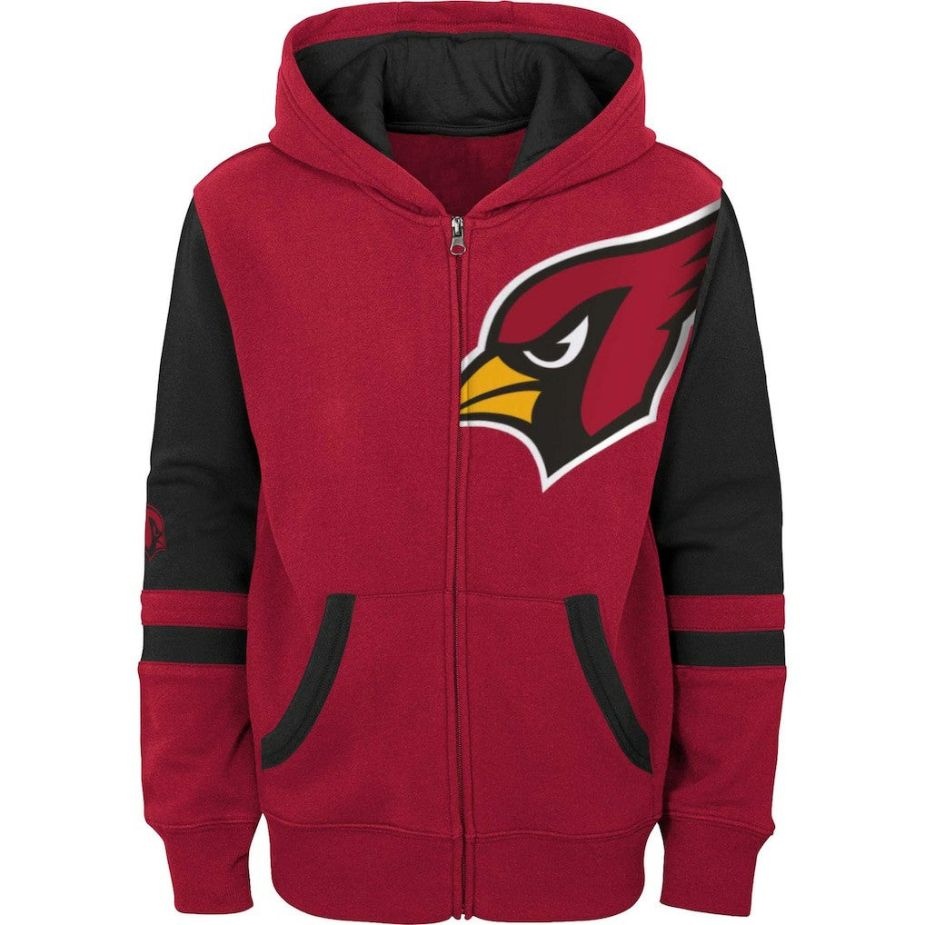 Arizona Cardinals Youth Colorblock Full-Zip Hoodie Cardinal | NFL