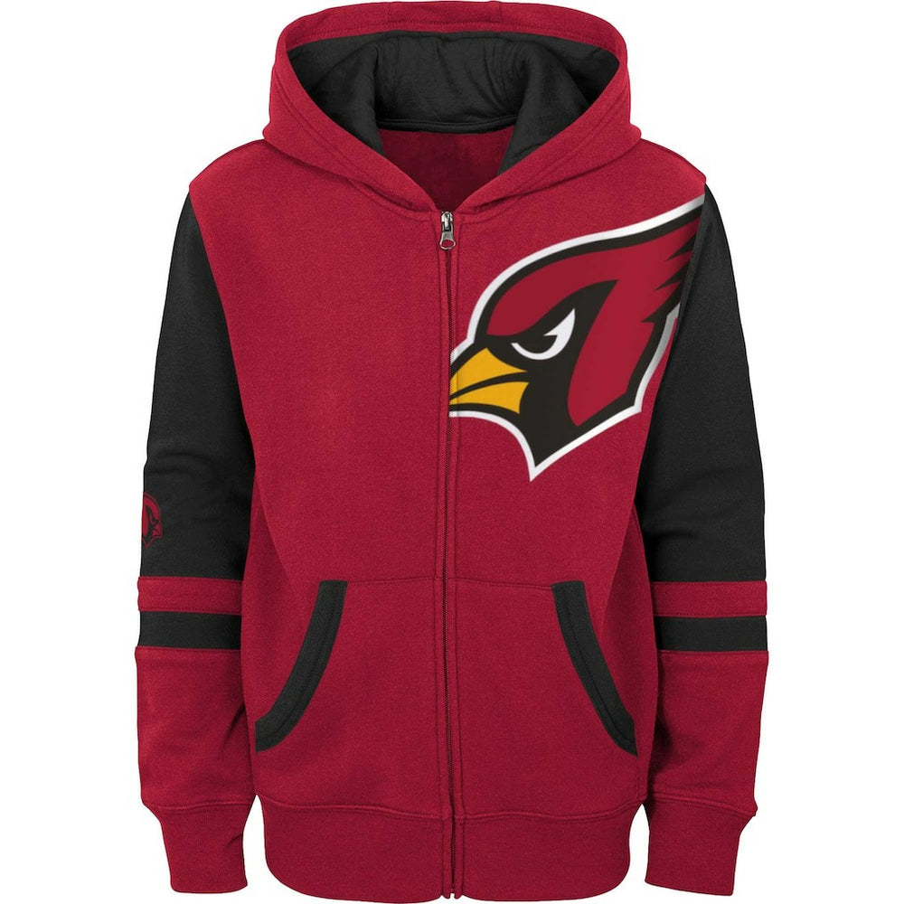 Arizona Cardinals Youth Colorblock Full-Zip Hoodie Cardinal | NFL